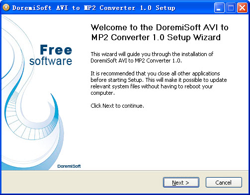 Convert AVI to MP2 file